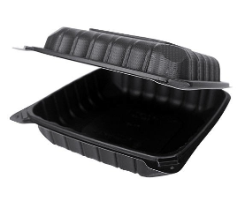 MFPP Black 8in.x8in.x3in. - 1 Compartment (150ct)