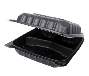 MFPP Black 8in.x8in.x3in. - 3 Compartment (150ct)