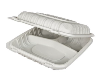 MFPP White 8in.x8in.x3in. - 3 Compartment (150ct)