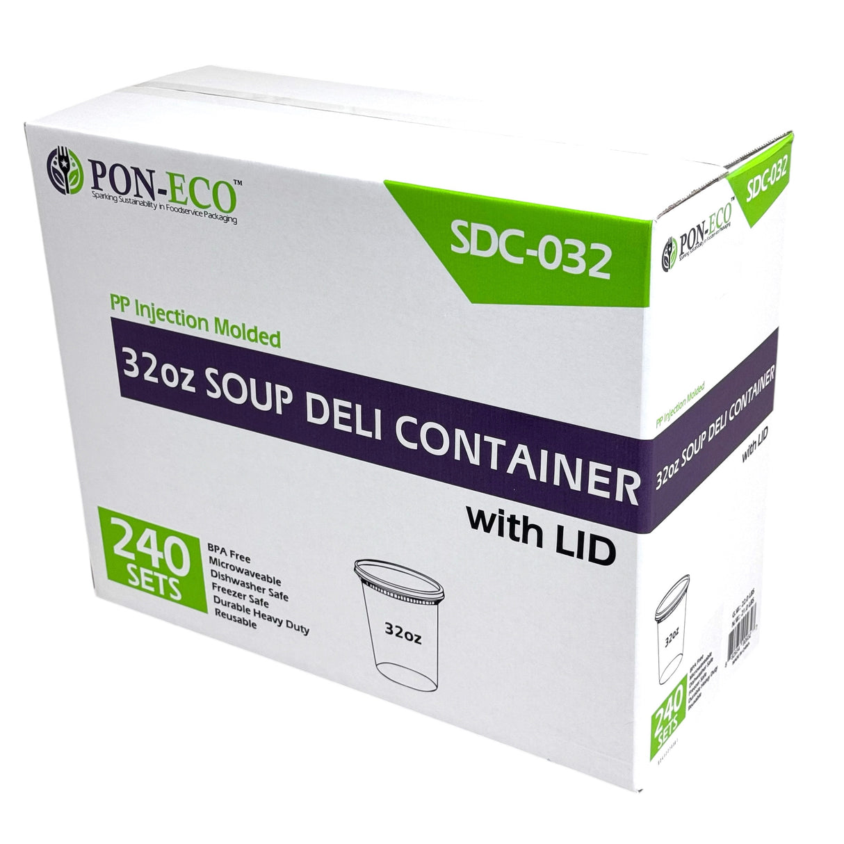 32oz Soup Containers with Lids (240 Sets)